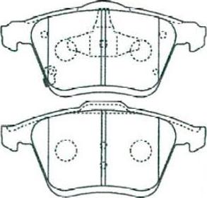 Japanparts PA-344MK - Bremžu uzliku kompl., Disku bremzes adetalas.lv