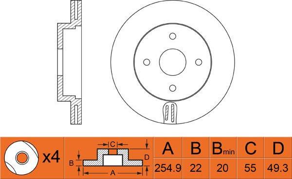 FIT FR0563V - Bremžu diski adetalas.lv