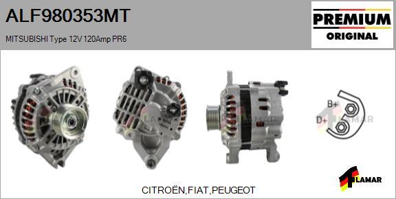FLAMAR ALF980353MT - Ģenerators adetalas.lv