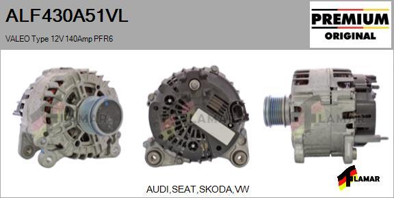 FLAMAR ALF430A51VL - Ģenerators adetalas.lv