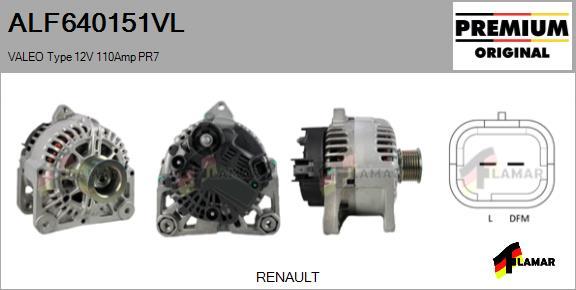 FLAMAR ALF640151VL - Ģenerators adetalas.lv