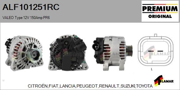 FLAMAR ALF101251RC - Ģenerators adetalas.lv