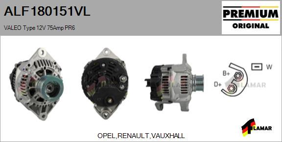 FLAMAR ALF180151VL - Ģenerators adetalas.lv