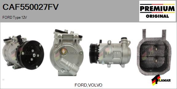 FLAMAR CAF550027FV - Kompresors, Gaisa kond. sistēma adetalas.lv