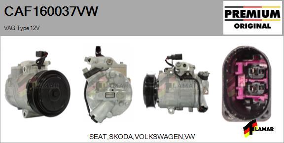 FLAMAR CAF160037VW - Kompresors, Gaisa kond. sistēma adetalas.lv