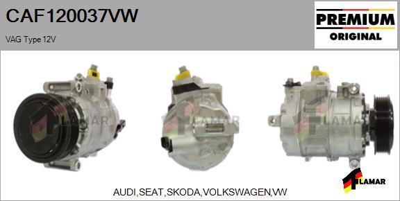 FLAMAR CAF120037VW - Kompresors, Gaisa kond. sistēma adetalas.lv