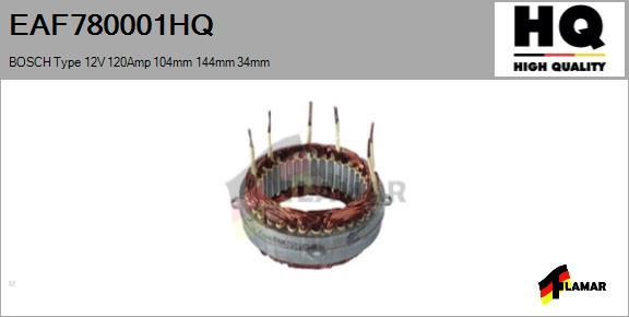 FLAMAR EAF780001HQ - Stators, Ģenerators adetalas.lv