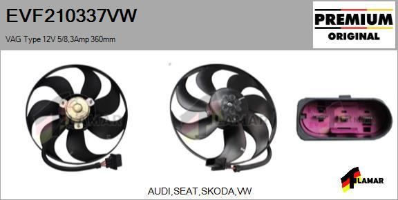 FLAMAR EVF210337VW - Ventilators, Motora dzesēšanas sistēma adetalas.lv