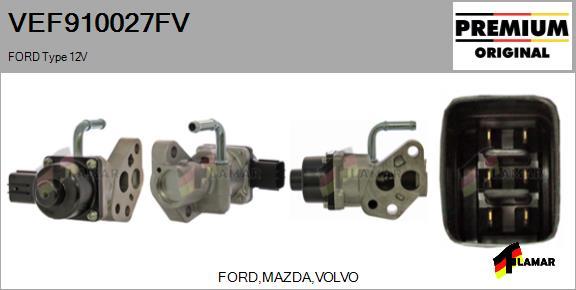 FLAMAR VEF910027FV - Izpl. gāzu recirkulācijas vārsts adetalas.lv