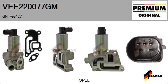 FLAMAR VEF220077GM - Izpl. gāzu recirkulācijas vārsts adetalas.lv