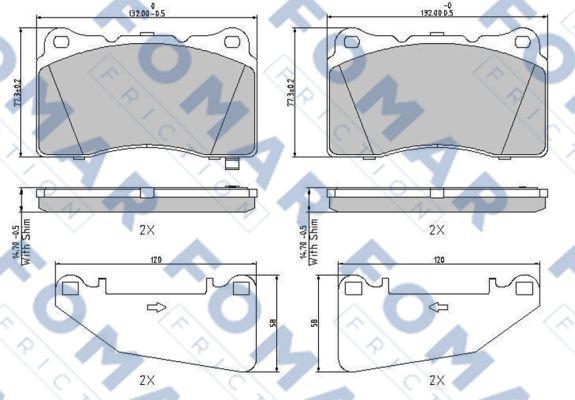 FOMAR Friction FO 999381 - Bremžu uzliku kompl., Disku bremzes adetalas.lv