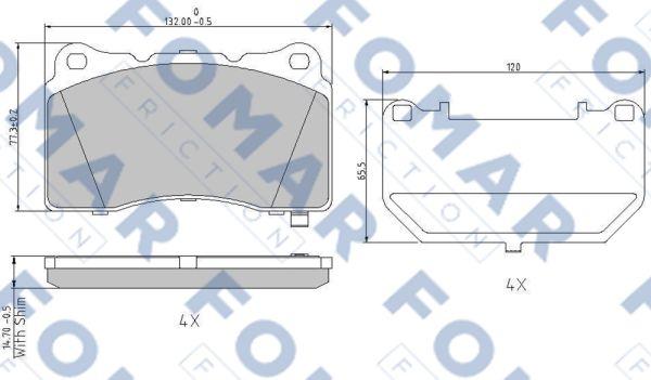 FOMAR Friction FO 996481 - Bremžu uzliku kompl., Disku bremzes adetalas.lv