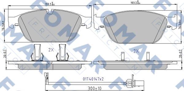 FOMAR Friction FO 998981 - Bremžu uzliku kompl., Disku bremzes adetalas.lv