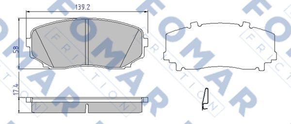 FOMAR Friction FO 957681 - Bremžu uzliku kompl., Disku bremzes adetalas.lv