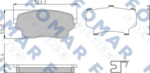 FOMAR Friction FO 957281 - Bremžu uzliku kompl., Disku bremzes adetalas.lv