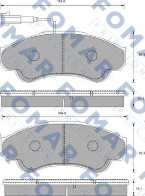 FOMAR Friction FO 909881 - Bremžu uzliku kompl., Disku bremzes adetalas.lv