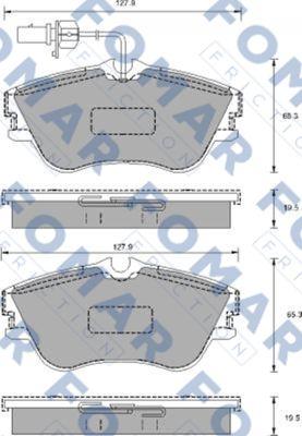 FOMAR Friction FO 904181 - Bremžu uzliku kompl., Disku bremzes adetalas.lv