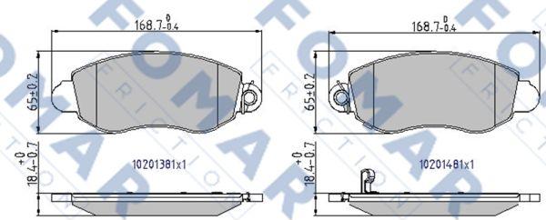 FOMAR Friction FO 904881 - Bremžu uzliku kompl., Disku bremzes adetalas.lv