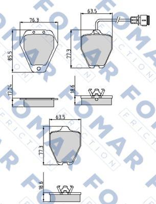 FOMAR Friction FO 900481 - Bremžu uzliku kompl., Disku bremzes adetalas.lv