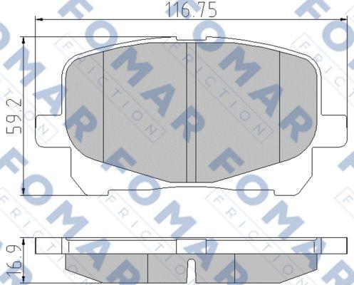 FOMAR Friction FO 901181 - Bremžu uzliku kompl., Disku bremzes adetalas.lv