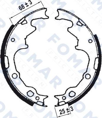 FOMAR Friction FO 9028 - Bremžu loku komplekts adetalas.lv