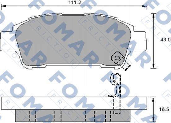 FOMAR Friction FO 907481 - Bremžu uzliku kompl., Disku bremzes adetalas.lv