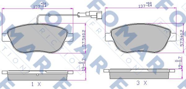 FOMAR Friction FO 907681 - Bremžu uzliku kompl., Disku bremzes adetalas.lv