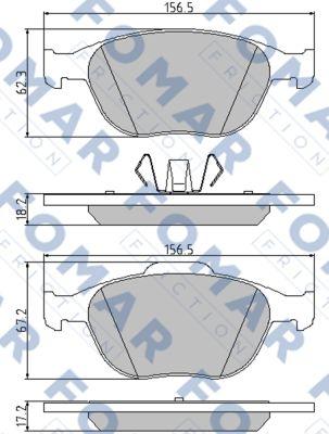 FOMAR Friction FO 907781 - Bremžu uzliku kompl., Disku bremzes adetalas.lv