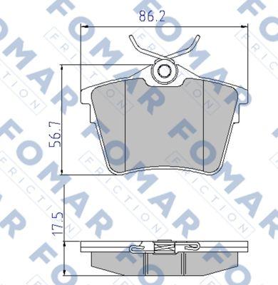 FOMAR Friction FO 919581 - Bremžu uzliku kompl., Disku bremzes adetalas.lv