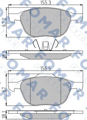 FOMAR Friction FO 914581 - Bremžu uzliku kompl., Disku bremzes adetalas.lv