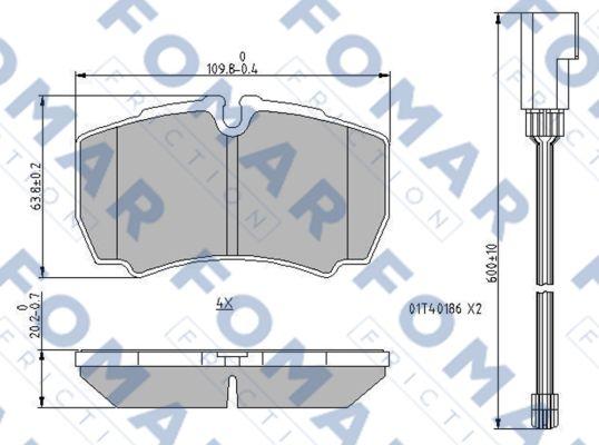 FOMAR Friction FO 912581 - Bremžu uzliku kompl., Disku bremzes adetalas.lv