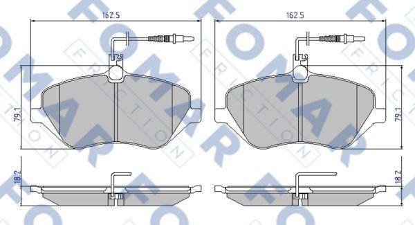 FOMAR Friction FO 934981 - Bremžu uzliku kompl., Disku bremzes adetalas.lv