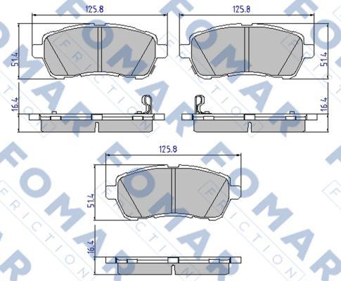 FOMAR Friction FO 935981 - Bremžu uzliku kompl., Disku bremzes adetalas.lv