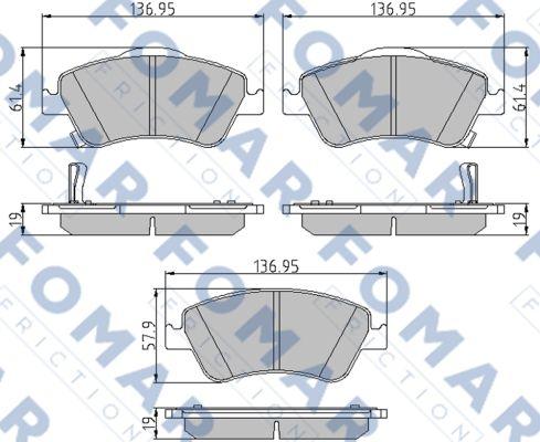 FOMAR Friction FO 936081 - Bremžu uzliku kompl., Disku bremzes adetalas.lv