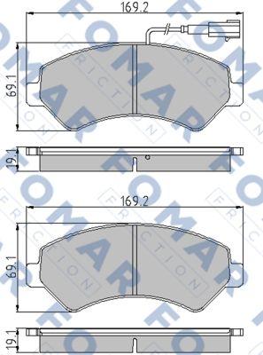 FOMAR Friction FO 930681 - Bremžu uzliku kompl., Disku bremzes adetalas.lv