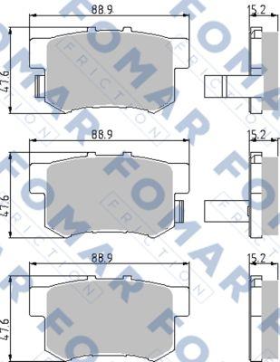 FOMAR Friction FO 933281 - Bremžu uzliku kompl., Disku bremzes adetalas.lv