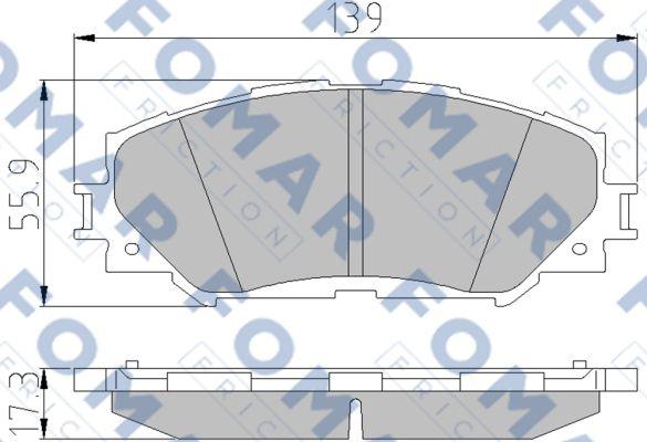 FOMAR Friction FO 932781 - Bremžu uzliku kompl., Disku bremzes adetalas.lv