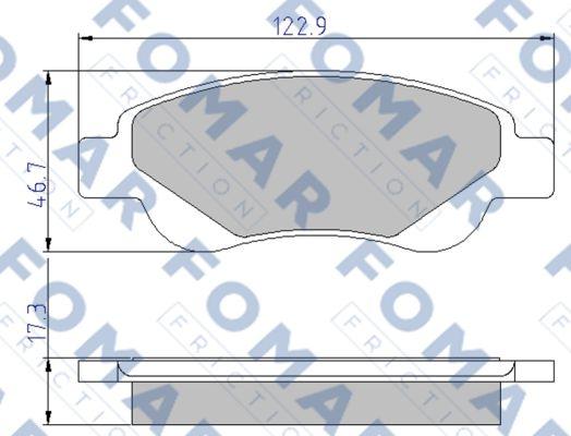 FOMAR Friction FO 929481 - Bremžu uzliku kompl., Disku bremzes adetalas.lv