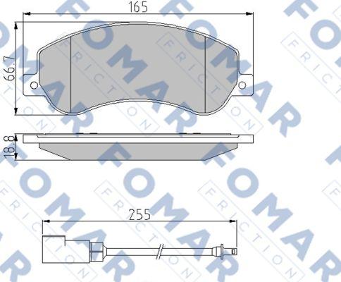 FOMAR Friction FO 925081 - Bremžu uzliku kompl., Disku bremzes adetalas.lv