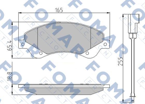 FOMAR Friction FO 925181 - Bremžu uzliku kompl., Disku bremzes adetalas.lv