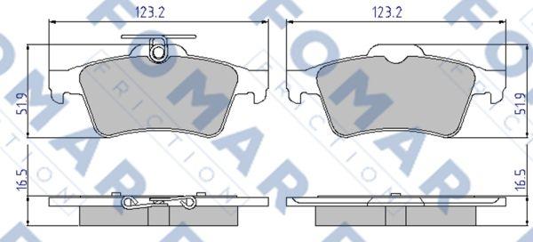 FOMAR Friction FO 926381 - Bremžu uzliku kompl., Disku bremzes adetalas.lv