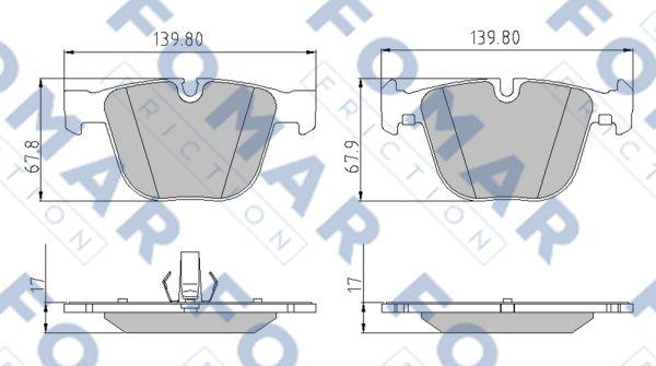 FOMAR Friction FO 920881 - Bremžu uzliku kompl., Disku bremzes adetalas.lv