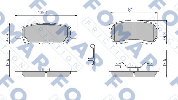 FOMAR Friction FO 921781 - Bremžu uzliku kompl., Disku bremzes adetalas.lv