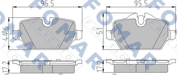 FOMAR Friction FO 928481 - Bremžu uzliku kompl., Disku bremzes adetalas.lv