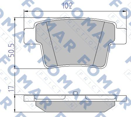 FOMAR Friction FO 928581 - Bremžu uzliku kompl., Disku bremzes adetalas.lv