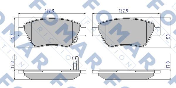 FOMAR Friction FO 928181 - Bremžu uzliku kompl., Disku bremzes adetalas.lv