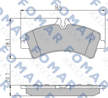 FOMAR Friction FO 923681 - Bremžu uzliku kompl., Disku bremzes adetalas.lv