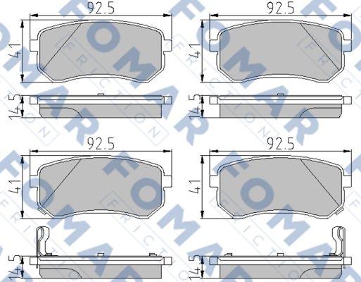 FOMAR Friction FO 927681 - Bremžu uzliku kompl., Disku bremzes adetalas.lv