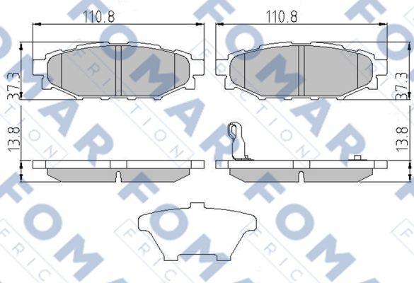 FOMAR Friction FO 974081 - Bremžu uzliku kompl., Disku bremzes adetalas.lv