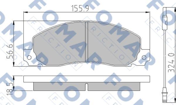 FOMAR Friction FO 499681 - Bremžu uzliku kompl., Disku bremzes adetalas.lv